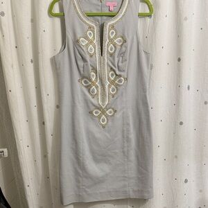 NWOT Lilly Pulitzer Jane Mini with Gold Embroidery